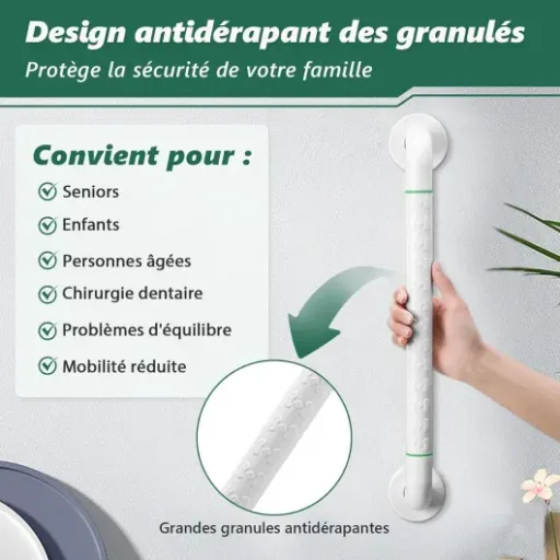Test Fanwer Lot de 2 Barres d'Appui 50,8 cm : des poignées simples qui sécurisent bien la douche