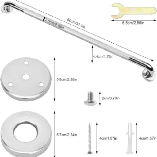 Test Sunzone Barre d’Appui 80 cm : la barre de sécurité simple qui fait le job sous la douche