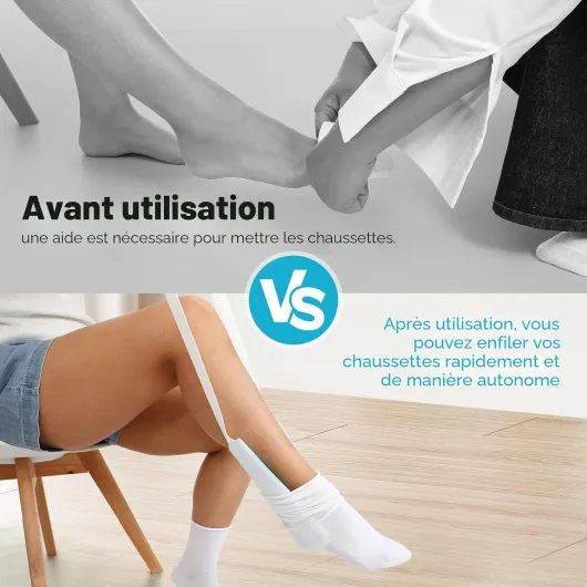 Enfile-Chaussettes,Flexible Aide Chaussettes Habiller Assist pour Personnes âgées, handicapés