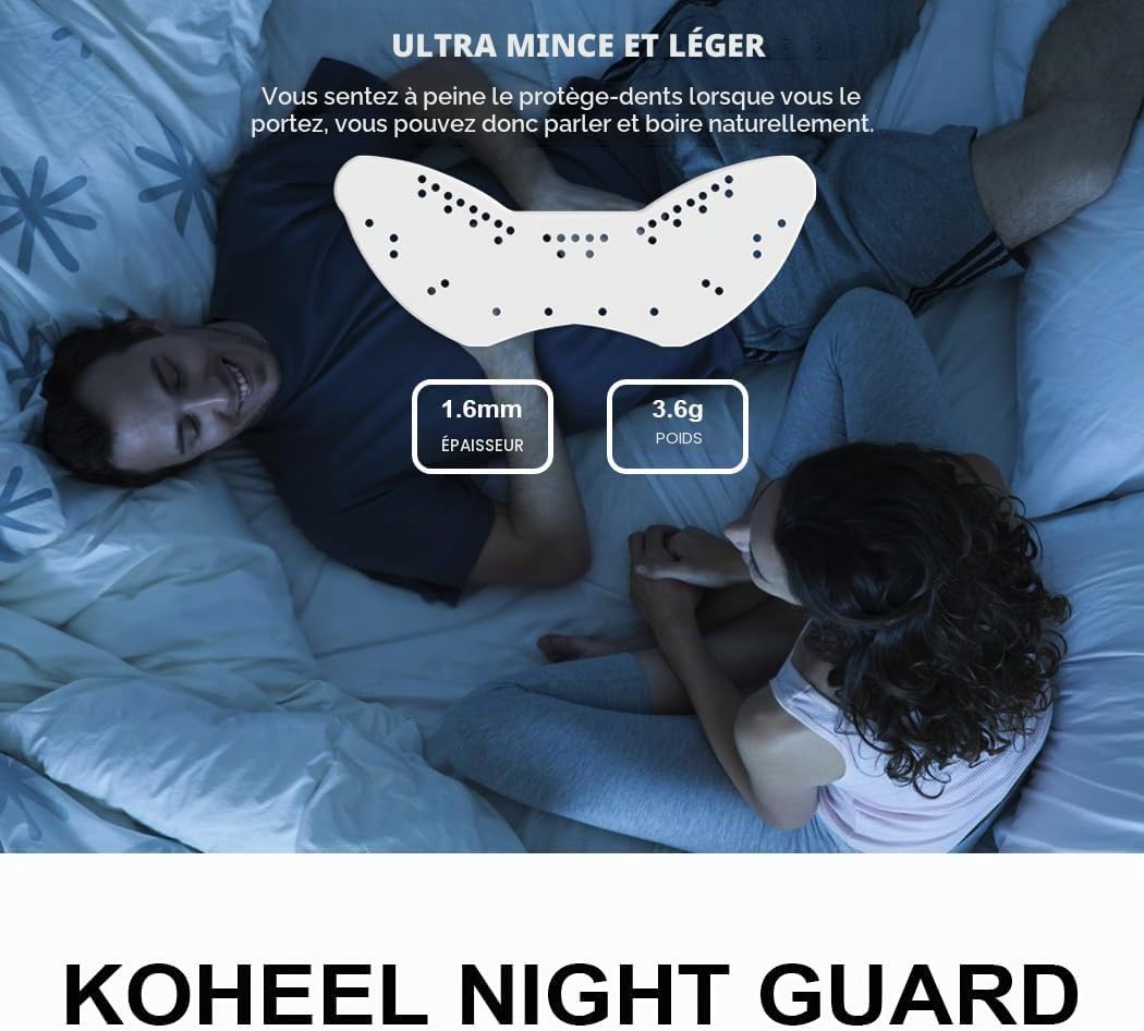 Ultra Mince Gouttière Dentaire protège dents, Stoppe Le Bruxisme, Facile à façonner, empêcher le grincement des dents, bon pour le sommeil
