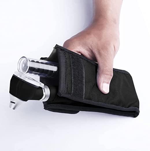Mini Otoscope à Fibre Optique Noir avec LED Léger avec Outils de Soins des Oreilles - Mini Otoscope de Poche pour Médecin, Adultes, Animaux Domestiques Soins des Oreilles Spéculum Lampe Loupe Black