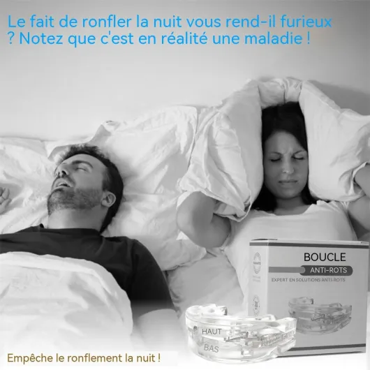 Gouttière Anti-Ronflement Réglable – Orthèse d’Avancée Mandibulaire Confortable – Appareil Anti Ronflement pour Dormir – Protège-Dents Souple, Ajustable & Facile à Nettoyer Rose