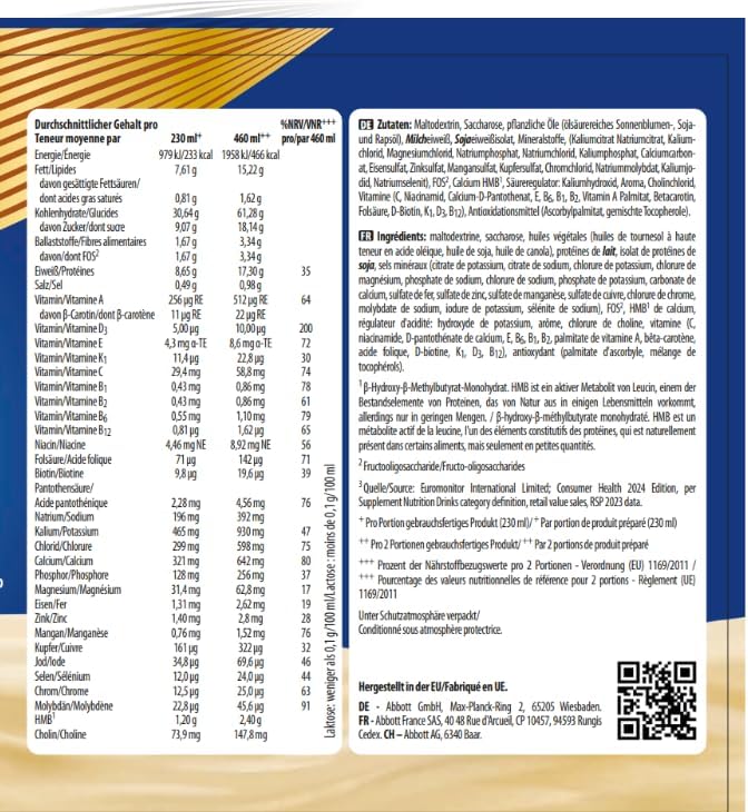 NutriVigor - Complément alimentaire avec protéines, 27 vitamines et minéraux et HMB - Pour une alimentation saine et équilibrée - Vanille- 1 x 850 g 850g