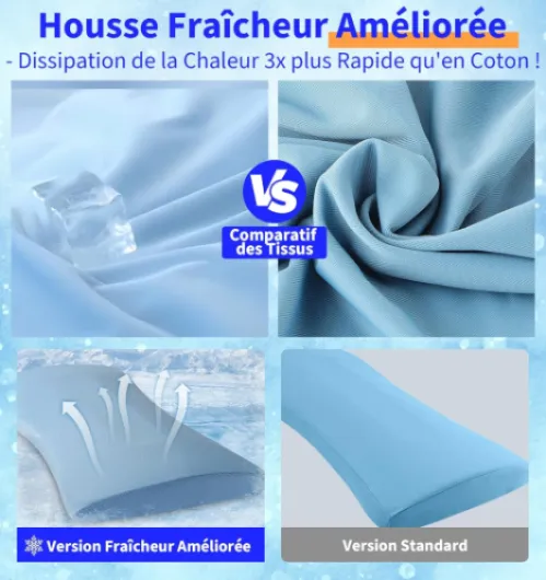 Coussin Lombaire orthopédique - Soutien Lombaire Ergonomique en Mousse à mémoire de Forme pour lit et canapé - Soulagement du Bas du Dos - Housse rafraîchissante Amovible et Lavable 05-bleu