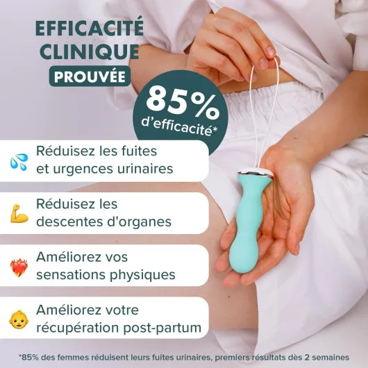 Care Sonde de Rééducation Périnéale avec App – Exercices Kegel Femme avec Biofeedback Médical pour Incontinence & Récupération Post-Partum – Dispositif Médical CE Vert