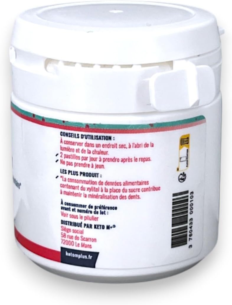 CETOKISS® Probiotique Bucco-Dentaire Menthe - 1 Milliard UFC HOWARU® - Haleine Fraîche & Gencives Saines - Sans Sucre - 90 Pastilles - Cure 3 Mois - Équilibre de la Flore et du Microbiote Buccal