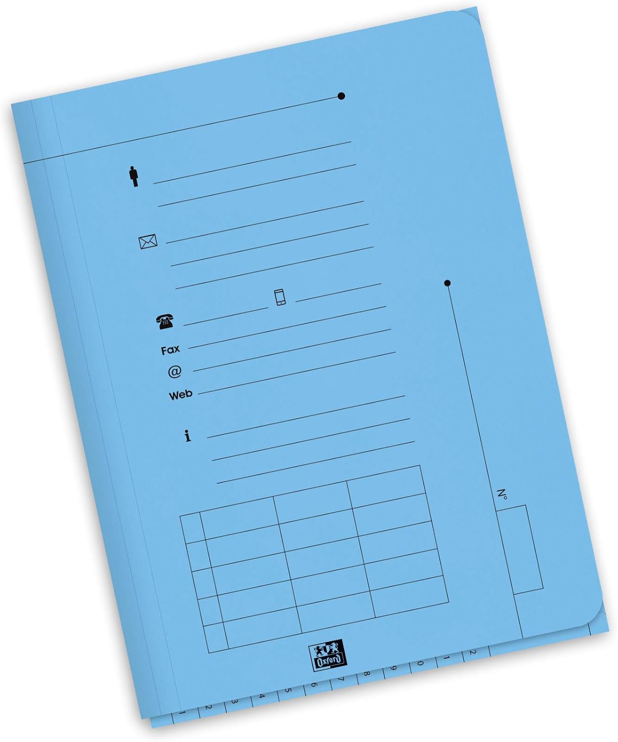 Lot de 25 Sous-Dossiers A4 Capacité 200 Feuilles Carte Kraft Epaisseur 240g Bleu Pastel Bleu Lot de 25
