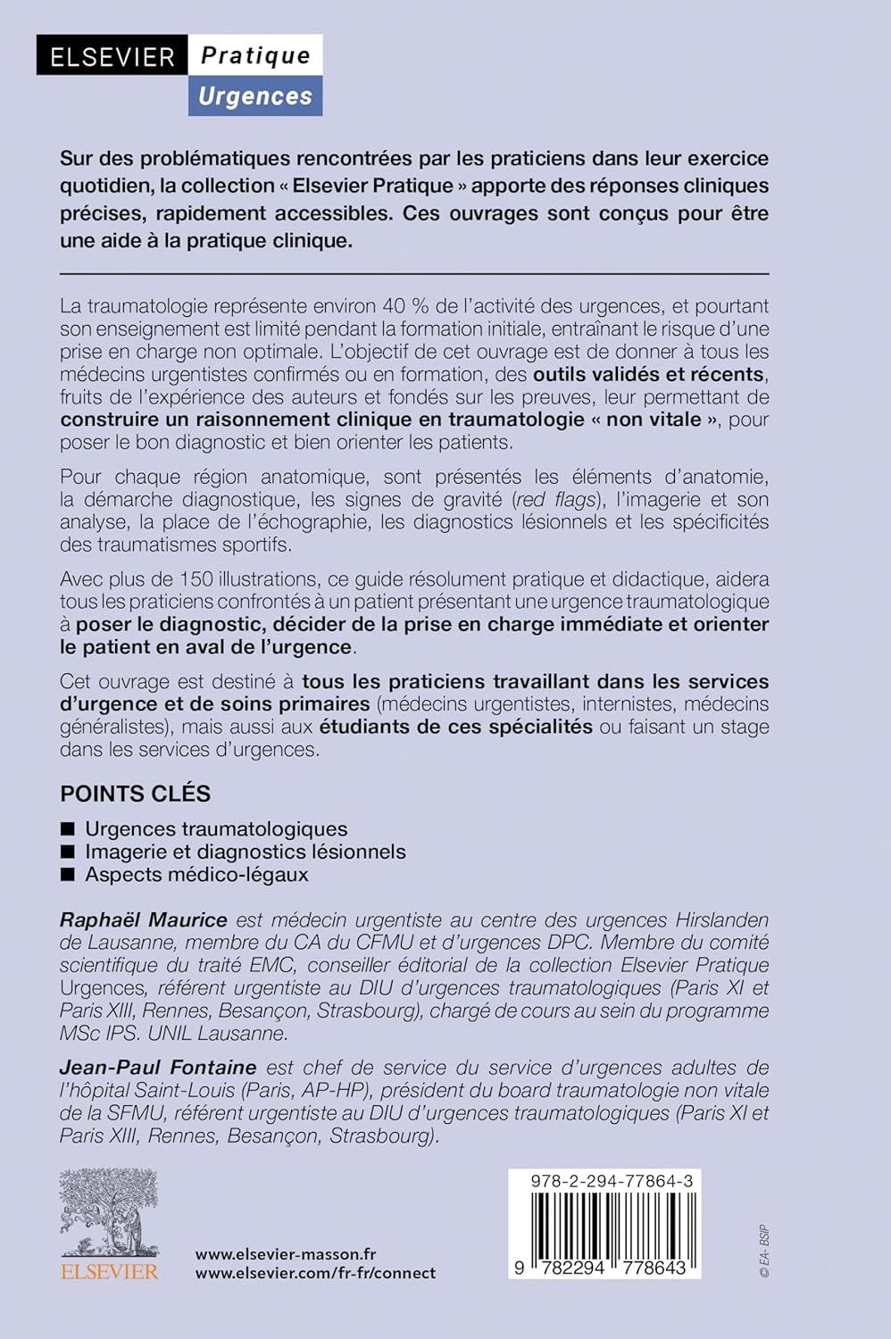 Guide de traumatologie en médecine d'urgence