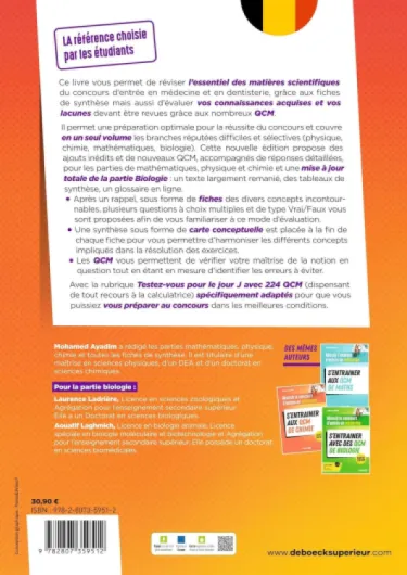 Réussir le concours d'entrée en médecine: Physique Chimie Mathématiques Biologie - Edition 2025