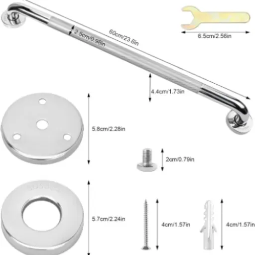 Test Sunzone Barre d'Appui Douche 60 cm (x2) : ça fait le job, mais attention au matériau