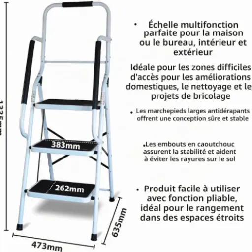 Test Escabeau de sécurité 3 marches AIDAPT : le petit marchepied rassurant pour la maison