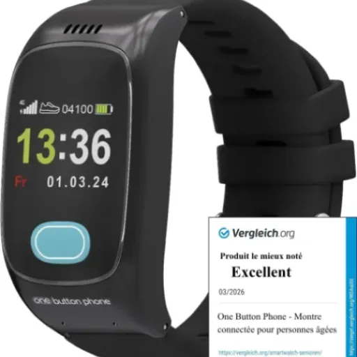 Test Montre Senior GPS One Button Phone 2024 : simple, rassurante, mais pas plug-and-play pour tout le monde