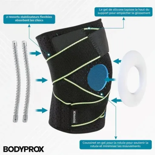 Test Bodyprox Genouillère avec stabilisateurs latéraux : bon maintien pour genou fragile, pas idéale pour tout