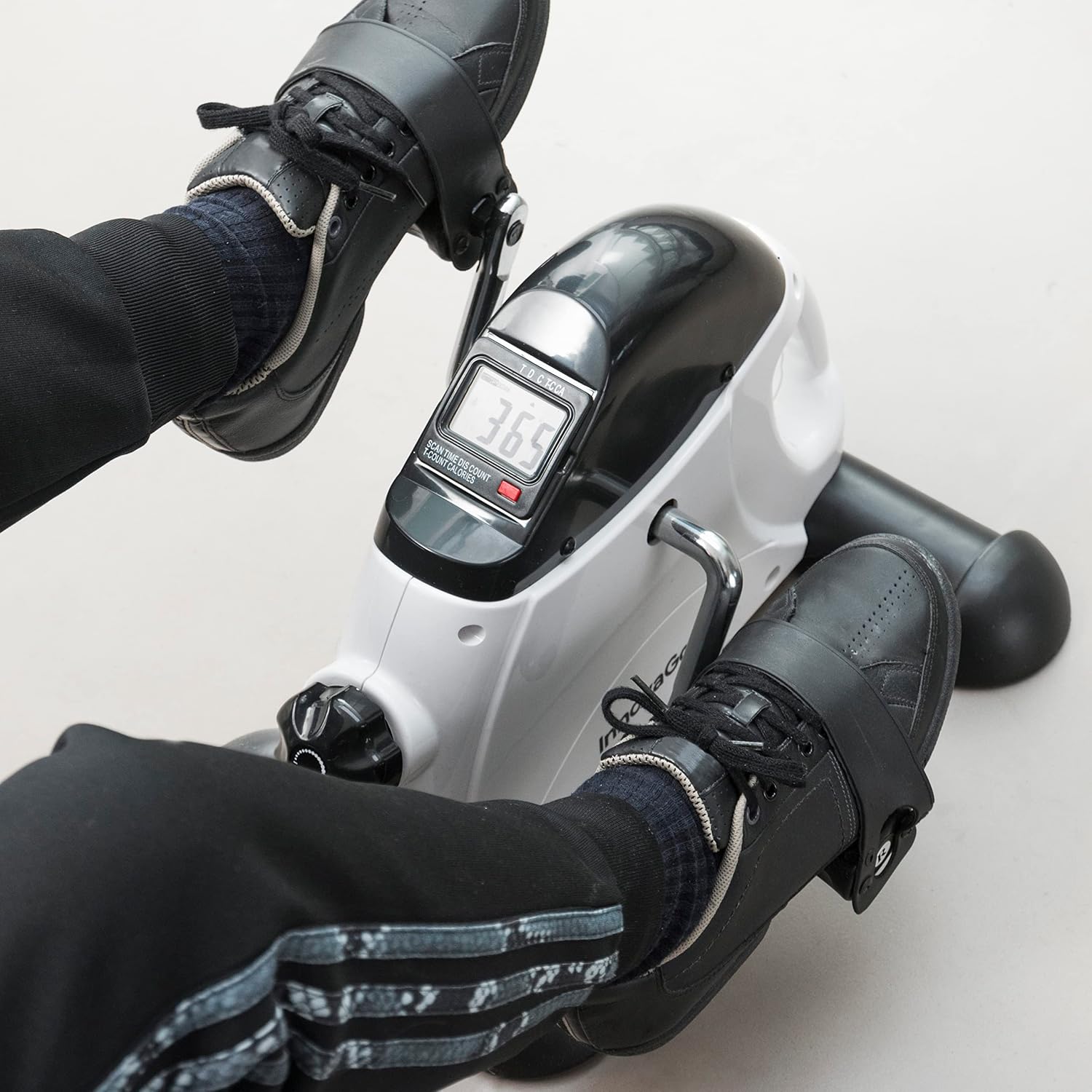 ® Pédales d'exercice pour Les Personnes âgées, idéales pour effectuer Facilement des Exercices passifs - Blanc - Noir