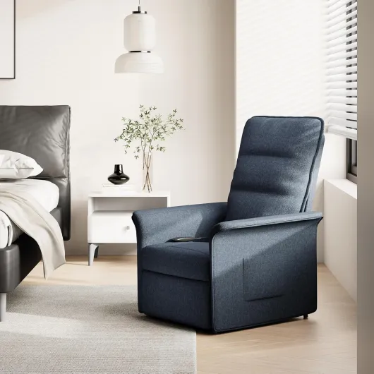 Fauteuil Relax Électrique, Fauteuil Inclinable avec Dossier Réglable 105°-155°, Fauteuil TV pour Chambre, Salon et Home cinéma, Gris Foncé Gris Foncé Petit Larg - assise-50 cm
