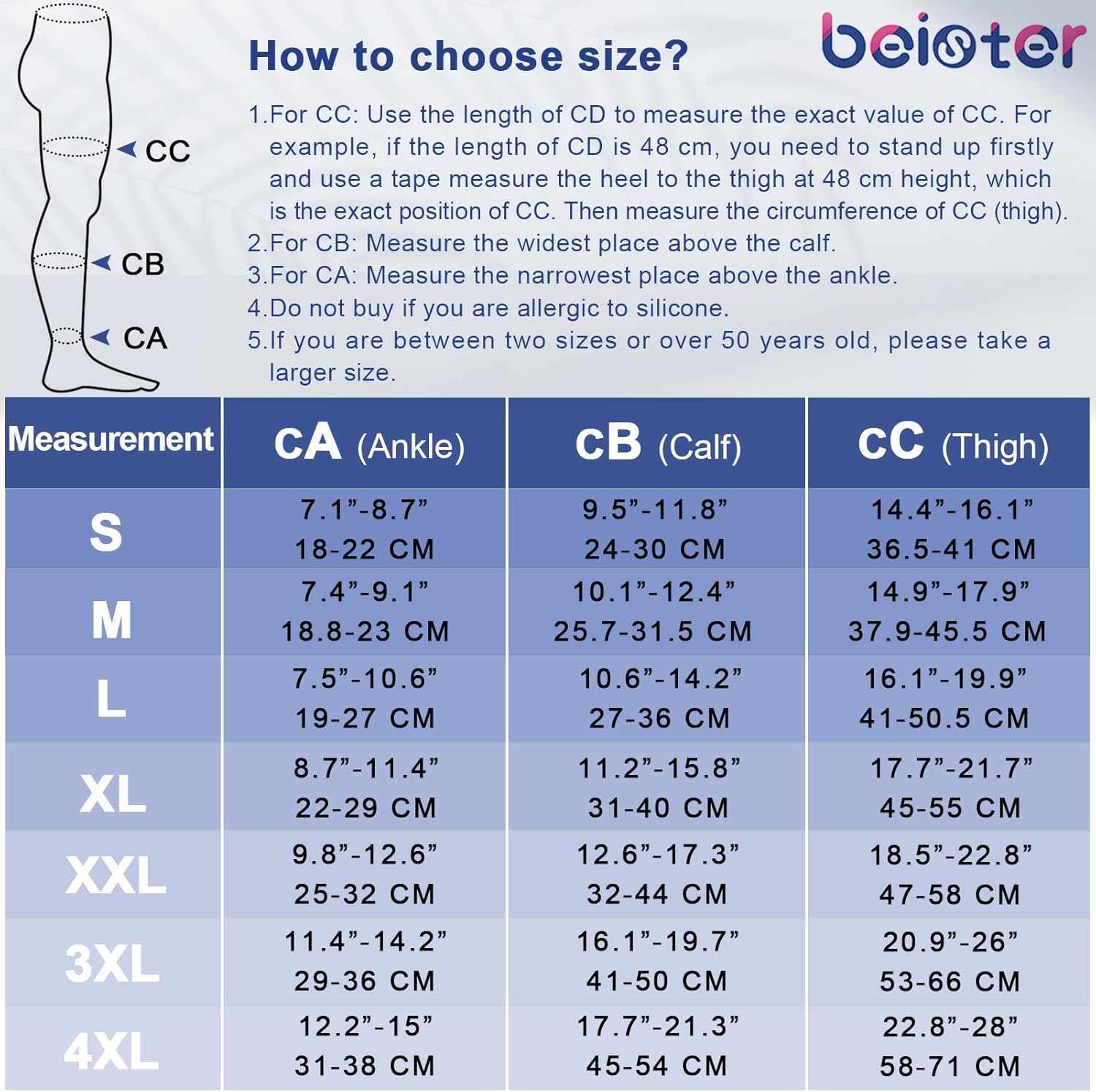 Chaussettes de Compression Femme & Homme à bout Fermé Longues, 20-30mmhg Bas de Contention Classe 2 Medicale Soutien Graduel Bas de Compression, Indiqué pour Les varices, l'œdème, Le vol Beige large