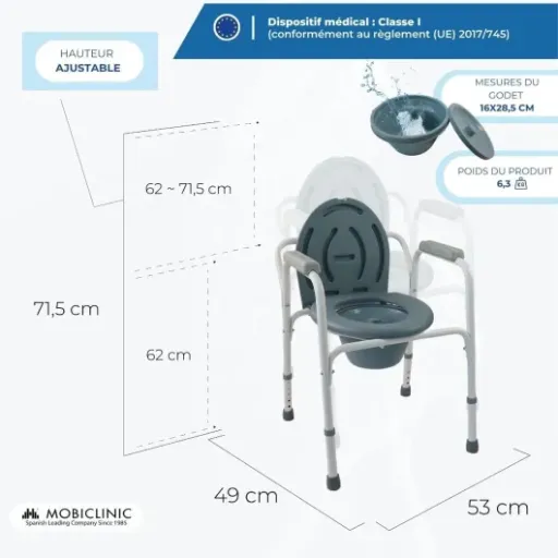 Test Mobiclinic Chaise Percée Arroyo : simple, solide, mais montage un peu agaçant