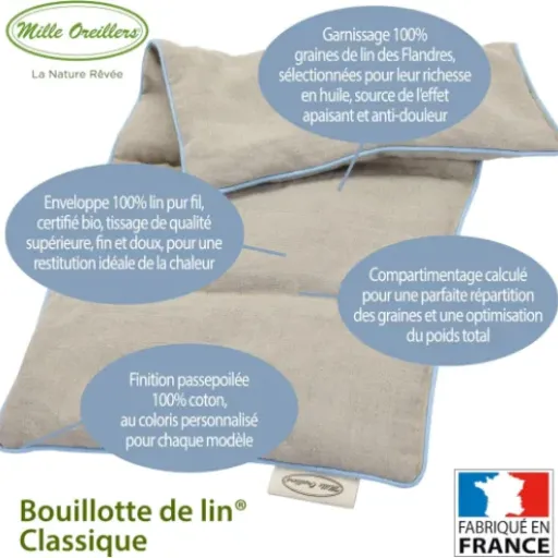 Test Mille Oreillers Bouillotte de lin Classique : simple, efficace, mais pas éternelle